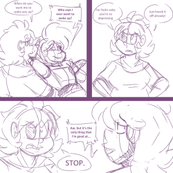 really rough comic thing before bed. just wanted to draw them