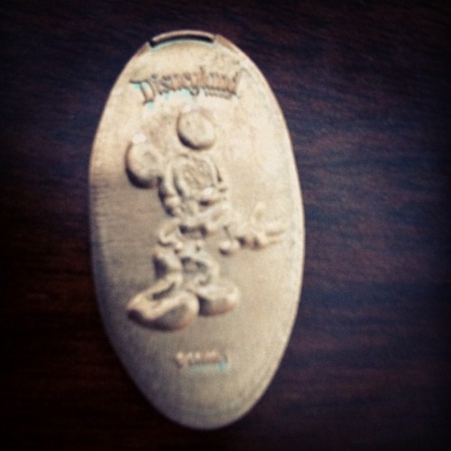 My lone Disneyland memento. #SmushedPenny #MickeyMouse #disney