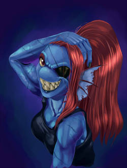 Speed painting of Undyne. 