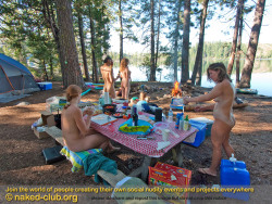 This Naked Club group had a great weekend of clothes-free camping in northern California.  Find out how you can join or create a group anywhere in the world. www.naked-club.org