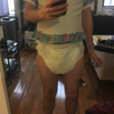 fetbuddy:  Vine 1 of diaperboy trying to fondle himself through mittens and thick diapers