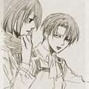 bigelsteine:  Levi has to stand on his toes if he wants to kiss Mikasa but if she’s mad or just wants to tease him, she just has to face the other way 