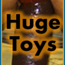 hugetoys:  Marina - Mouting a Massive Dildo shaved down so she can he the head of that huge black dildo in her huge twat! That pussy has some capacity!
