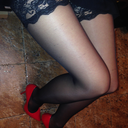 froschkoenig-blog:nylon-boss:Lift up her skirt&hellip; Some smacks on her pantyhose, just for fun!