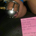 cuckoldfantansy:WoW what a lucky guy to have a woman to not only lock him in chastity but to also fuck him til he cums…i need a woman like this…  Best clip ever. How u manage to cum like that?  Lot practice or is there a technique?