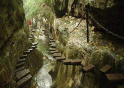 Steps of enlightenment (iron stairway on a path on Taihang Mountain, Shanxi Province, China)