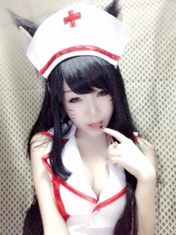 sweetsin7th:  Ahri Nurse Cosplay By Rafrenze (me)