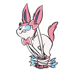 midnightquxxn:  I can imagine something like this eventually happening with sylveon, since her ribbons be flowing all over the place.I thought this looked really cool transparent instand of a plain white background. 