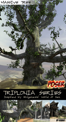 Ready to get even more out of your Triplonia Series?  Triplonia Massive Tree Environment Construction set, based on the Erogenesis World of Sen  is now here!  Long ago, on a planet called Triplon, was a girl called Sen.  Born into a rudderless civilizatio