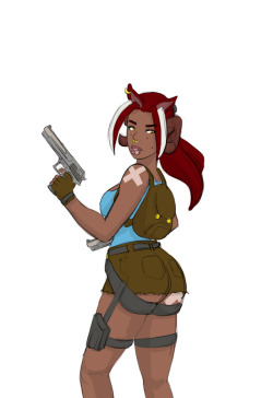 channeldulce:Dulce is ready to raid some tombs! Rumors say that Dulce actually has the only working nude code for the Tomb Raider games.. ;p O oO &lt;3