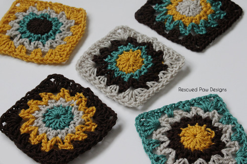 Crochet Square Motif Pattern :: Easy Crochet - www.easycrochet.com