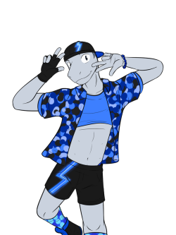Shark dude in his dancing outfit.  His name is Ian.