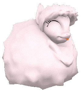fruitymilkstuff:  I’m so sleepy. Here’s a happy ball of fluff Fluffle Puff! Click Fluffle or here for a larger/smoother gif I did render this out in 60FPS but no browsers dare display a gif at that frame rate. That sucks.  x3!