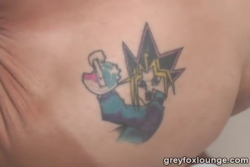 gecko-girl:turntechgoddamnit:  puxzkkx:  I was watching a porn and one of the actors had this tattoo  What part of the body is this even on  The butt