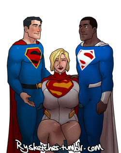 rysketches: rysketches:  Karen is soooo lucky.  The Kryptonian Rebirth is about to happen. XD   I may have left an ear out…. but lets just say Karens hair is covering it up 