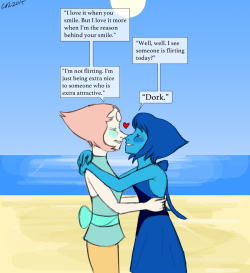 tassietyger:  SHAMELESS FLIRTNG by tassietyger  So I might go to Hell for either cheesy dialouge, Pearl being a bit OOC or both. Ah, oh well! I shit you not this is how my girlfriend and I flirt. This was based on this post from the talented and infamous