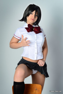 Rukia school uniform panty shoot. That costume was a lot of fun to make I&rsquo;m only sad the jacket was a little to big (not show on that picture) It was really cool that the studio got school equipement also 