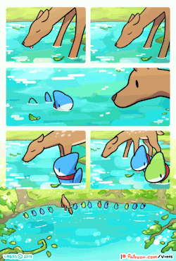 vress-shark:호숫가의 사슴🦌💦A Deer In the Lake