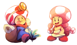 laughingbear:cold captain and toadette!
