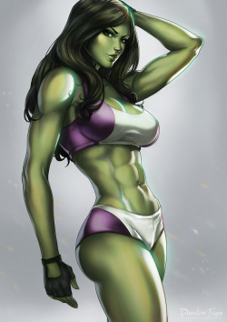 dandon-fuga:  She Hulk ♥ https://www.patreon.com/posts/5770092 