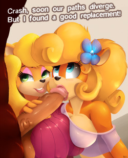 donkocabana:  Commission for ultralaserten: Tawna sharing expirience with Coco before she’ll leave Crash!PS - just realized my profile picture goes pretty well with this…  Support me on  ☆ Patreon  ☆ , Hi res png for this pictures are there