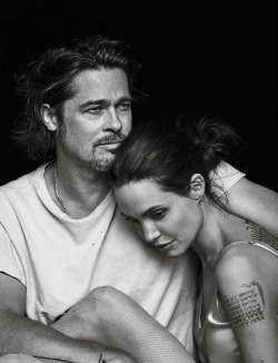 dailyactress:   Vanity Fair Italia November 11th, 2015: Angelina Jolie &amp; Brad Pitt by Peter Lindbergh 
