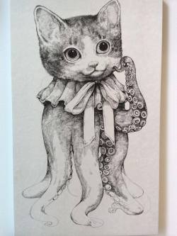 archiemcphee:  Yuko Higuchi’s artwork combines so many of our favourite things, such as tentacles, cats and anthropomorphism, that looking at her drawings feels like we’ve fallen down a rabbit hole created just for us. We were delighted to learn that