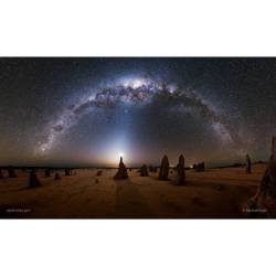 Milky Way over the Pinnacles in Australia #nasa #apod #milkywaygalaxy #milkyway #galaxy #centralband #crescent #moon #zodiacallight #solarsystem #stars #nebula #pinnacles #namburgnationalpark #australia #panorama #space #science #astronomy