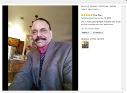 wayneradiotv:  this man just posted a picture of himself in his review for a watch on amazon. the watch is nowhere to be seen 