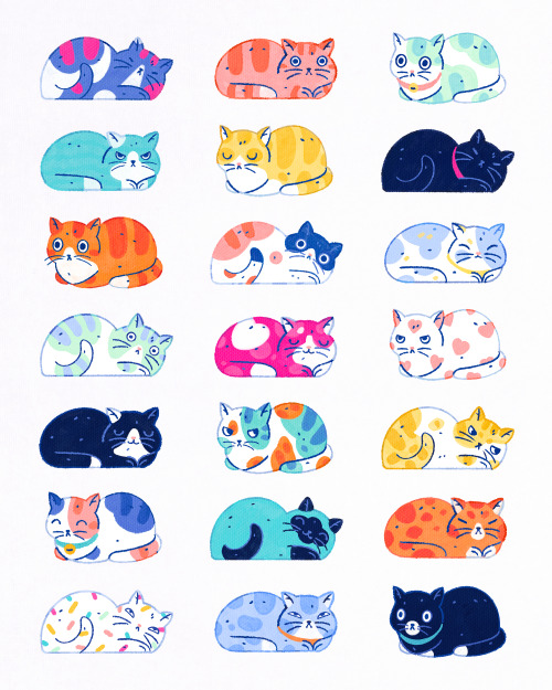 valiumvenus:  wheresmypencil:    Just a bunch of cats 🎈     @hyumjim 