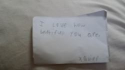 plantful:  ugh:  My mom’s friend has a daughter that’s in elementary school and today they had to write what they like about each other on a piece of paper and this is what a boy wrote to her.  i fucking love this