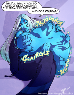 thehungrysuccubus:  Commission for Ohblaargag! Blue diamond asserting her authority.Alternate versions available in the July 2017 packpile on my Patreon.&gt; Store | Twitter | Patreon | Ko-Fi &lt;