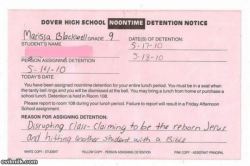 &hellip;.. honestly if you&rsquo;re going to get detention for a legitimately awesome reason&hellip; that&rsquo;d be one way to go&hellip;