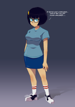 tovio-rogers:    a full body commission of tina belcher finished just in time to catch the walking dead.   