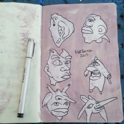 For this set of blobs, i had my girlfriend schlop some white ink on there, i asked for six and these are the shapes i worked with. Thanks hun. #mattbernson #ink #instaartist #instadrawing #artistsoninstagram #artistsontumblr #copic #monsters #freaks #muta