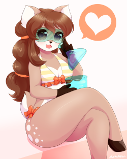 pastelletta:  3 hour commish for alfa995! Their mega cutie deer dessert scientist girl. Was a lot of fun to draw (despite losing half of the work part of the way through).  [Commission info] ♡ [Patreon]   