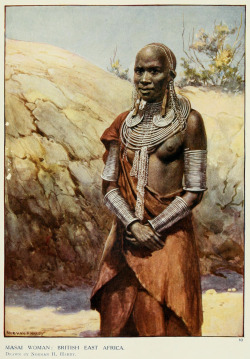 East African woman, from Women of All Nations: A Record of Their Characteristics, Habits, Manners, Customs, and Influence, 1908. Via Internet Archive.