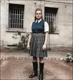 bdm-88:   My favorite Aufseherin &quot;The Blonde Angel of Auschwitz&quot;  Irma Ida Ilse Grese (7 October 1923 – 13 December 1945) was employed at the Nazi concentration camps of Ravensbrück and Auschwitz, and was a warden of the women’s
