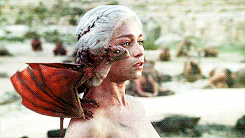   Daenerys’ Dragons  → Drogon  Drogon, the largest and most agressive of the three, is believed to be the reincarnation of Balerion the Black Dread, but Daenerys decides to give him a new name for his new life. Drogon’s scales are black, his