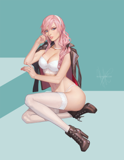 noa89: Kya&lt;3 got commsisioned to draw a sexy Lightning (ffxiii).   **commissions slots are closed at the moment, openings will  be posted on tumblr&amp;twitter**twitter|instagram|patreon|twitch   