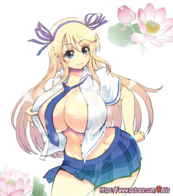rebisdungeon:  Pinup of Katsuragi, from “Request Festa”!Recently we have a milestone event “Request Festa” in my Patreon!I picked up some requests from my Patrons, and drew them.One of it was a Fan-art of Katsuragi, from Senran Kagura! After