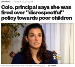 fakecisgirl:  omegakttn:  thinksquad:  LAFAYETTE, Colo. – An elementary school principal says she was fired for protecting children from humiliation. Noelle Roni says she fought against a policy requiring kids to get their hands stamped if they don’t