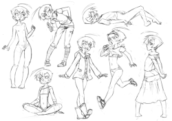 thepinkpirate:  Loads more Sarah sketches. Probably my favorite to draw out of all my OCs.