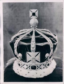 historicaltimes: Imperial Crown of India Wire Photo 1937 via reddit 