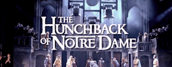 we-were-both-born-today:“The Hunchback of Notre Dame” from The 5th Avenue Theatre starring Joshua Castille and EJ Cardona as Quasimodo, Dan’yelle Williamson as Esmeralda, Brandon O’Neil as Phoebus, and Allen Fitzpatrick as Dom Claude Frollo.
