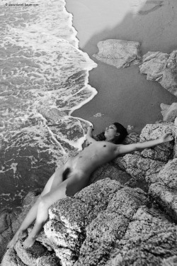 Costa Brava, girl on the rocks - by Daniel Bauer