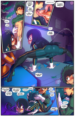 thebootydoc:  Deku &amp; Froppy Smash #03 of 12 The first 6 pages this month. The next six’s completion date is up to my patreon supporters, but there’s only two stories in the incomplete voting que, so…