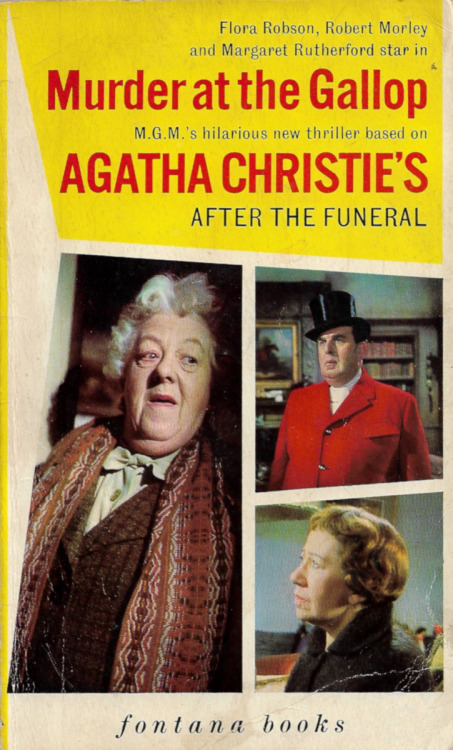 After The Funeral, by Agatha Christie (Fontana, 1963).From a charity shop in Nottingham.