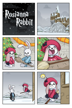 rosiannarabbit:  Rosianna Rabbit | 057 Knobheads and Broomsticks. Rosianna Rabbit and Harry Hare have more magical misadventures at Hogwarts.  FACEBOOK | TWITTER | FIRST COMIC | TAPASTIC   we all win~ &lt; |D