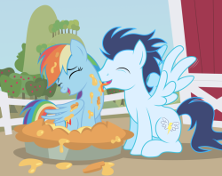 theponyartcollection:  Soarin’s special pie by ~Balintka96  a special, special pie, oh me oh my